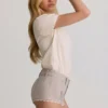Lanori Low-Rise-Hotpants in Ecru