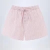 Lariana Shorts aus Baumwollpopeline mit mittlerer Leibhöhe in rosa Streifen Lariana Shorts aus Baumwollpopeline mit mittlerer Leibhöhe in rosa Streifen