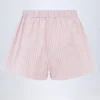 Lariana Shorts aus Baumwollpopeline mit mittlerer Leibhöhe in rosa Streifen Lariana Shorts aus Baumwollpopeline mit mittlerer Leibhöhe in rosa Streifen