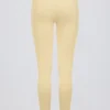 Leggings aus gebürstetem Jersey mit Rüschen und mittlerer Leibhöhe in Lemon-Marl Leggings aus gebürstetem Jersey mit Rüschen und mittlerer Leibhöhe in Lemon-Marl