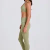 Leggings mit Umschlagbund und mittlerer Leibhöhe in Matcha Leggings mit Umschlagbund und mittlerer Leibhöhe in Matcha