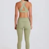 Leggings mit Umschlagbund und mittlerer Leibhöhe in Matcha Leggings mit Umschlagbund und mittlerer Leibhöhe in Matcha