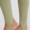 Leggings mit Umschlagbund und mittlerer Leibhöhe in Matcha Leggings mit Umschlagbund und mittlerer Leibhöhe in Matcha