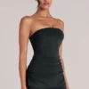 Leni Bandeau-Longline-Oberteil in Schwarz Leni Bandeau-Longline-Oberteil in Schwarz