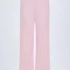 Libby Pointelle Mid-Rise Straight-Leg-Hose in Babyrosa Libby Pointelle Mid-Rise Straight-Leg-Hose in Babyrosa