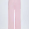 Libby Pointelle Mid-Rise Straight-Leg-Hose in Babyrosa Libby Pointelle Mid-Rise Straight-Leg-Hose in Babyrosa