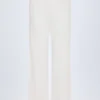 Libby Pointelle Mid-Rise Straight-Leg Trousers in Weiß Libby Pointelle Mid-Rise Straight-Leg Trousers in Weiß