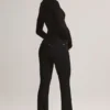 Lone Denim Mid-Rise Flared Jeans in Schwarz Lone Denim Mid-Rise Flared Jeans in Schwarz