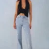 Lorielle Mid-Rise Straight-Leg Jeans aus hellem Denim Lorielle Mid-Rise Straight-Leg Jeans aus hellem Denim
