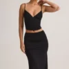 Luella Modal-Rock mit Rüschen, mittlerer Bund und Midaxi-Länge in Schwarz Luella Modal-Rock mit Rüschen, mittlerer Bund und Midaxi-Länge in Schwarz