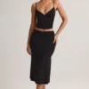 Luella Modal-Rock mit Rüschen, mittlerer Bund und Midaxi-Länge in Schwarz Luella Modal-Rock mit Rüschen, mittlerer Bund und Midaxi-Länge in Schwarz