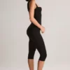 Luma Modal-Bodycon-Capri-Jumpsuit mit quadratischem Ausschnitt in Schwarz Luma Modal-Bodycon-Capri-Jumpsuit mit quadratischem Ausschnitt in Schwarz