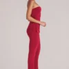 Lumi Mid-Rise Fitted Trousers in Cherry Red Lumi Mid-Rise Fitted Trousers in Cherry Red