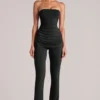 Lumi Mid-Rise Fitted Trousers in Schwarz Lumi Mid-Rise Fitted Trousers in Schwarz