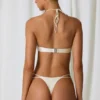 Mabe Bikinihosen mit Perlenverzierung und doppelten Trägern in Perlweiß Mabe Bikinihosen mit Perlenverzierung und doppelten Trägern in Perlweiß