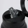 Magnetische, thermisch isolierte Edelstahl-Trinkflasche in Schwarz