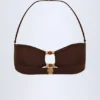 Manava Bandeau-Bikinioberteil mit Perlenverzierung in Dark Chocolate