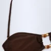 Manava Bandeau-Bikinioberteil mit Perlenverzierung in Dark Chocolate