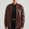 Maple Kunstlederjacke in Braun Maple Kunstlederjacke in Braun