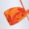 Maranta Cut-Out-Halter-Badeanzug mit Orange-Orchideen-Print Maranta Cut-Out-Halter-Badeanzug mit Orange-Orchideen-Print