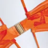 Maranta Cut-Out-Halter-Badeanzug mit Orange-Orchideen-Print Maranta Cut-Out-Halter-Badeanzug mit Orange-Orchideen-Print
