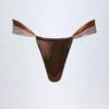 Maravi Bikinihosen mit Rüschen in Bronzegold