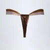 Maravi Bikinihosen mit Rüschen in Bronzegold