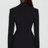 Marika Strukturierter Zweireiher-Blazer in Schwarz Marika Strukturierter Zweireiher-Blazer in Schwarz