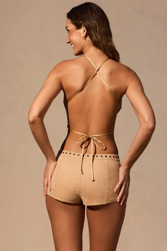 Maris Butterfly Tie-Back Oberteil in Beige Maris Butterfly Tie-Back Oberteil in Beige