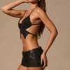 Maris Butterfly Tie-Back Oberteil in Schwarz Maris Butterfly Tie-Back Oberteil in Schwarz