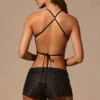 Maris Butterfly Tie-Back Oberteil in Schwarz Maris Butterfly Tie-Back Oberteil in Schwarz