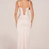 Marleigh Korsett-Maxikleid mit hohem Beinschlitz in Elfenbein Marleigh Korsett-Maxikleid mit hohem Beinschlitz in Elfenbein