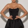 Marnie Bubble Hem Micro-Minirock in Schwarz Marnie Bubble Hem Micro-Minirock in Schwarz