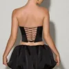 Marnie Bubble Hem Micro-Minirock in Schwarz Marnie Bubble Hem Micro-Minirock in Schwarz