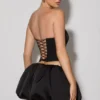 Marnie Bubble Hem Micro-Minirock in Schwarz Marnie Bubble Hem Micro-Minirock in Schwarz