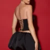 Marnie Bubble Hem Micro-Minirock in Schwarz Marnie Bubble Hem Micro-Minirock in Schwarz