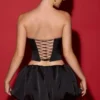 Marnie Bubble Hem Micro-Minirock in Schwarz Marnie Bubble Hem Micro-Minirock in Schwarz