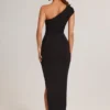 Maude Modal Asymmetrisches Maxikleid mit Rüschen in Schwarz Maude Modal Asymmetrisches Maxikleid mit Rüschen in Schwarz