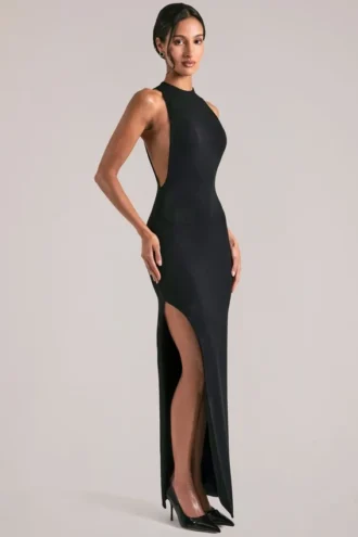 Mayda Ärmelloses Maxikleid  in Schwarz
