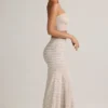 Melida Modal-Hose mit Umschlag und weitem Bein in rosa-gelben Streifen Melida Modal-Hose mit Umschlag und weitem Bein in rosa-gelben Streifen