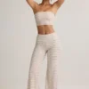 Melida Modal-Hose mit Umschlag und weitem Bein in rosa-gelben Streifen Melida Modal-Hose mit Umschlag und weitem Bein in rosa-gelben Streifen