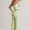 Melida Modal-Hose mit Umschlag und weitem Bein in Salbeigrün Melida Modal-Hose mit Umschlag und weitem Bein in Salbeigrün