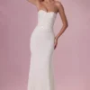 Melora – Verziertes, trägerloses Korsettkleid in Elfenbein Melora – Verziertes, trägerloses Korsettkleid in Elfenbein