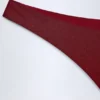 Miami Bandeau-Badeanzug mit Perlenverzierung und Cut-outs in Dark Cherry Miami Bandeau-Badeanzug mit Perlenverzierung und Cut-outs in Dark Cherry