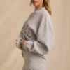 Mini-Shorts aus Strick mit mittlerer Leibhöhe in Eis-Marl Mini-Shorts aus Strick mit mittlerer Leibhöhe in Eis-Marl