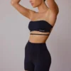 Mini-Shorts mit hoher Taille in Schwarz