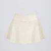 Mini-Skort aus gebürstetem Jersey in Elfenbein-Mélange Mini-Skort aus gebürstetem Jersey in Elfenbein-Mélange