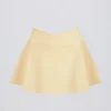 Mini-Skort aus gebürstetem Jersey mit gekreuztem Bund in Lemon Marl Mini-Skort aus gebürstetem Jersey mit gekreuztem Bund in Lemon Marl