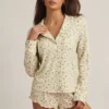 Mirae Modal-Pyjama-Oberteil mit langen Ärmeln und Zitronenprint Mirae Modal-Pyjama-Oberteil mit langen Ärmeln und Zitronenprint