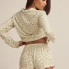Mirae Modal-Pyjama-Oberteil mit langen Ärmeln und Zitronenprint Mirae Modal-Pyjama-Oberteil mit langen Ärmeln und Zitronenprint